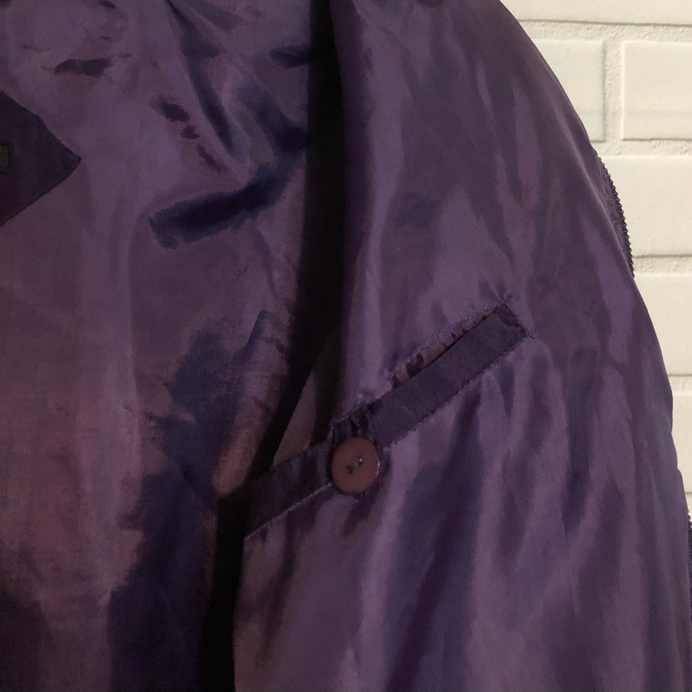 Los Angeles Lakers Purple Gold 100% Silk Tulliano NBA Basketball Zip Jacket S - Picture 14 of 16